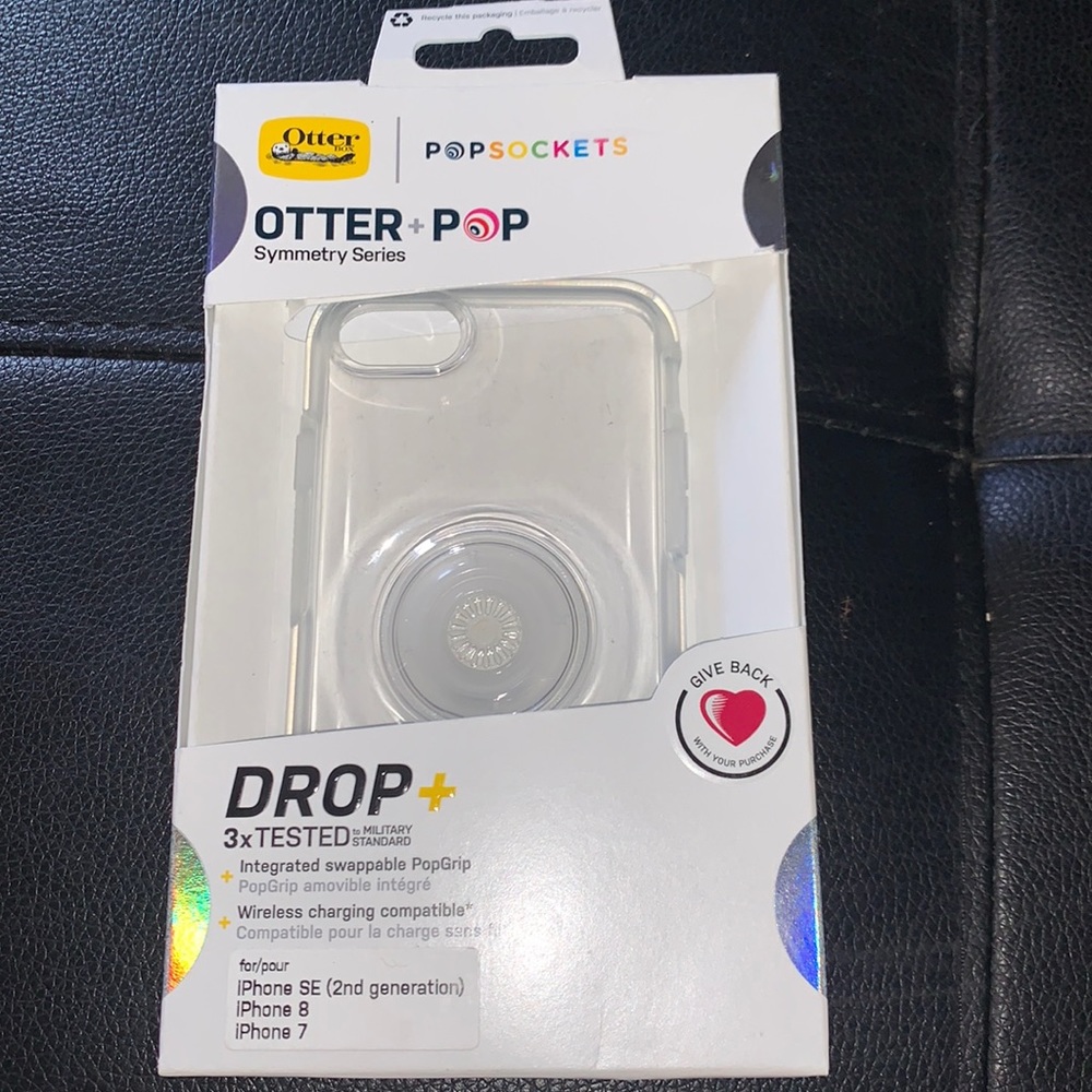 Otter + Pop Symmetry Series Phone Case for iPhone 8/7/SE- Clear